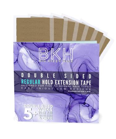 Big Kizzy Hair Extensions Tape - Regular Hold - Fits Most Tape in Hair Extensions  4cm x .8cm Tape for Extensions  Professional Double Sided Extension Tape 72 Count (Pack of 1)