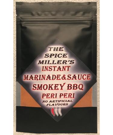 The Spice Miller's Instant Marinade & Sauce or BBQ Rub (Smoked Paprika BBQ Mild Piri Piri Peri Peri) Makes 400ml Smokey BBQ Mild Peri Peri
