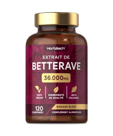 Beetroot Capsules | 36,000mg | 120 Vegan Tablets | Dietary Supplement with Nitric Acid | High Dosed | Beetroot Supplement | by Horbaach