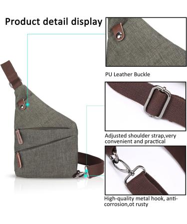 Fandare Army Green Sling Bag for Men & Women - Outdoor Travel & Hiking Crossbody Sports Bag - Buy Online on GoSupps.com