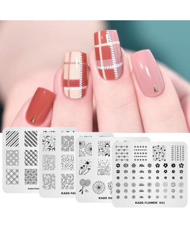 KADS Nail Stamp Plates Set - 20Pcs Leaves Flowers Animal Chinese Style Nail Art Stamping Templates - Buy Online on GoSupps.com