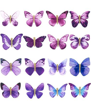 DEEKA 16 PCS Small Butterfly Hair Clips - Colorful Handmade 90s Barrettes for Women & Girls (Purple) - Buy Online on GoSupps.com