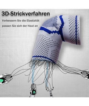 GIRYES Elbow Support Sleeve - Compression Arm Sleeve for Tennis & Golfer's Elbow - Joint Pain Relief - Moisture Wicking - Non-Slip Design - L Grey (2 Pieces) - Buy Online on GoSupps.com