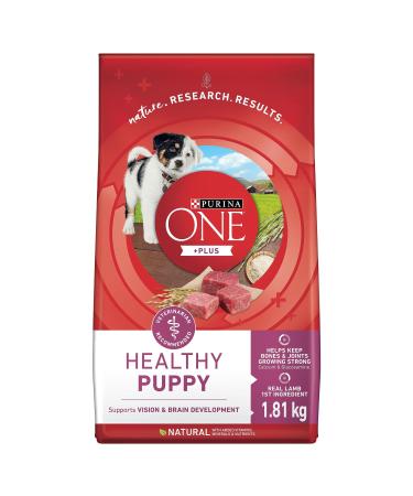 Purina ONE +Plus Dry Puppy Food with Lamb - 1.81 kg Bag 1.81 kg (Pack of 1) Dog Food