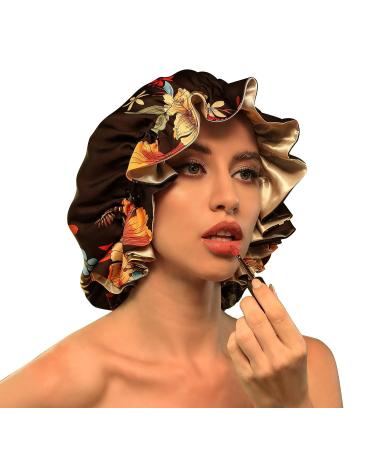 Yiwgood Satin Bonnet for Natural Hair - Black | Luxe Hair Protection - Buy Online on GoSupps.com