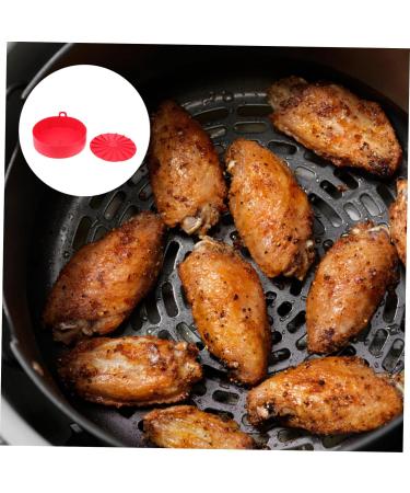 OUNONA 1pc Bakeware Silicone Airfryer Liner Air Fryer Baking Bbq Plate Food Silicone Baking Tool Air Fryer Oven Pan Silicone Cooking Utensils Air Fryer Pot Non Stick Silica Gel Container Red 19x19cm - Buy Online on GoSupps.com