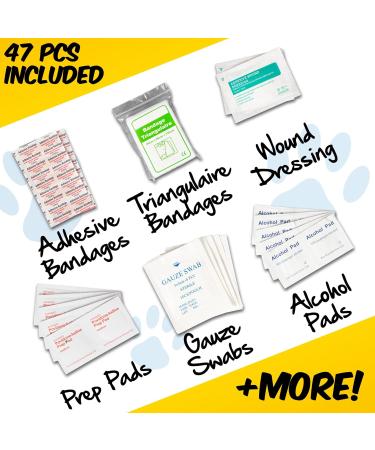 PawPride Portable Pet First Aid Kit - 47 Piece Dog Walking Accessory for Safety on the Go - Buy Online on GoSupps.com