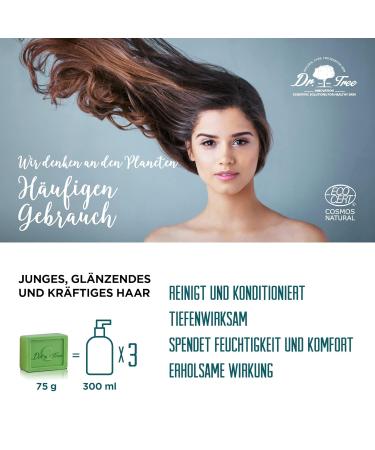 Dr.Tree Fixed Shampoo | Organic Frequent Use Formula | 99% Natural Ingredients | Moisture & Rejuvenation for All Hair Types | 75g - Up to 120 Applications - Buy Online on GoSupps.com
