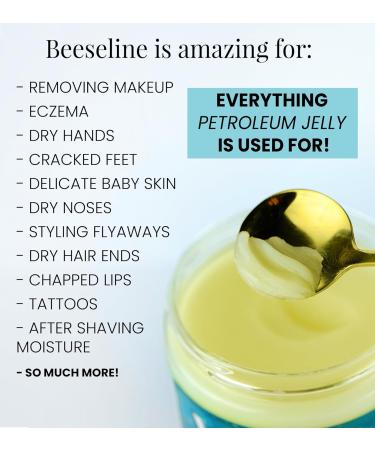 Beesalene Original Unpetroleum - 100% Natural & Hypoallergenic Alternative to Petroleum Jelly - Lips Hands Baby Makeup Remover and More (Glass Jar) (4 oz) 4 Ounce - Buy Online on GoSupps.com