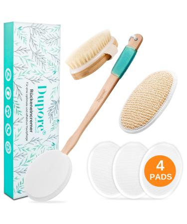 Dupore Premium Creaming aid for Back - Back Sethawl Milp Set - New 2024 - Back Imremer Wood Peeling Sponge 4 Replacement Pads - Back cream for gentle skin care - Back brush wood Lotus wood + body brush + 4Pads - Buy Online on GoSupps.com