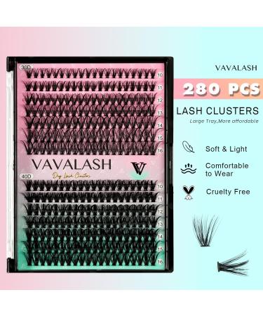 VAVALASH DIY Lash Extensions Kit - 280 Individual Cluster Lashes Lash Bond & Seal Applicator | Perfect for At-Home Eyelash Extensions - Buy Online on GoSupps.com