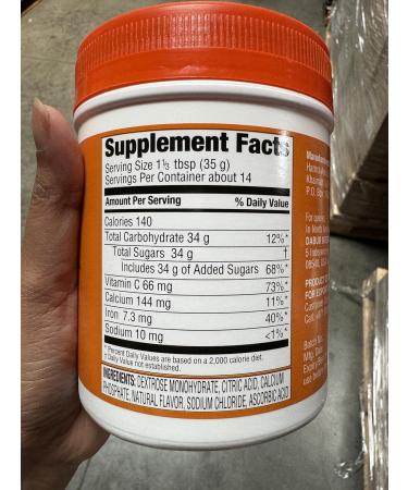 Dabur Glucose - Glucose Powder - Fortified with Vitamin D and Calcium - A Tasty Orange - 500 Grams - Buy Online on GoSupps.com