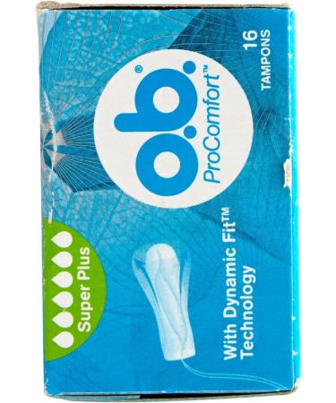 O.B. Tampons Super Plus - 16 Count, Easy and Reliable Protection - Buy Online on GoSupps.com
