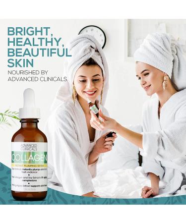 Advanced Clinicals Collagen Instant Plumping Serum 1.75 fl oz - Boost Hydration & Reduce Wrinkles - Buy Online on GoSupps.com