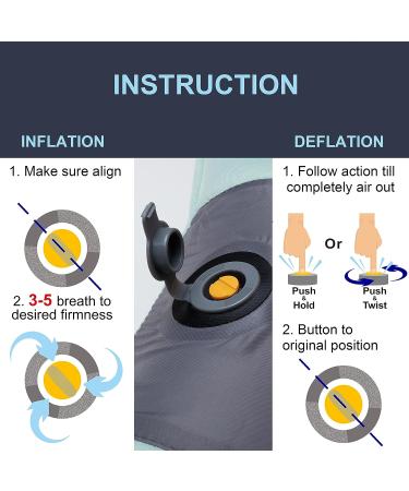 RIOYALO X-Foam Inflatable Camping Pillow Lite | Removable Cover | Neck Lumbar Support | Washable Ultralight Portable for Backpacking, Hiking, Travel | Small (Apple Green) - Buy Online on GoSupps.com