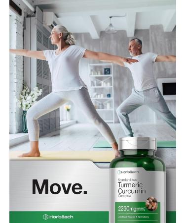 Horb ach Turmeric Curcumin Supplement | 2250mg | 180 Capsules | with Black Pepper & Tart Cherry | Non-GMO & Gluten Free - Buy Online on GoSupps.com