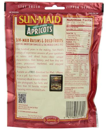 Sun-Maid California Apricots | Whole Natural Dried Fruit - 6 oz | Non-GMO & No Artificial Flavors | Pack of 1 - Buy Online on GoSupps.com