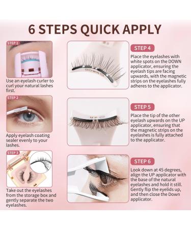 Magnetic Eyelashes - Reusable Dual Lashes Natural Look Easy to Wear No Glue Soft Magnets | Delicate Queen - Buy Online on GoSupps.com