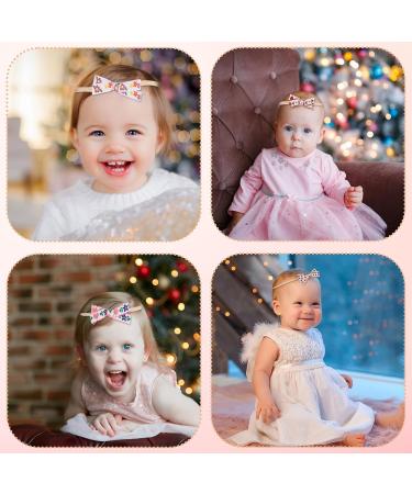WUISOLQP 12 PCs Baby Girls Headbands Hair Bows Set - Flower Patterns, Handmade Soft Stretchy Nylon Hairbands for Newborns, Infants, Toddlers - Birthday, Christmas, Wedding Photography Hair Accessories - Buy Online on GoSupps.com