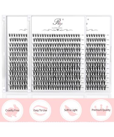 Riya 20D 240pcs D Curl Eyelash Clusters DIY Kit | Wispy Cluster Extensions for Lash Volume | 9-15mm Individual Lashes | Home DIY - 20D 0.07D Mixed - Buy Online on GoSupps.com