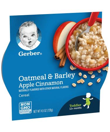 Gerber Breakfast Buddies Toddler Cereal - Apple Cinnamon Oatmeal & Barley, Pack of 4, 4.5 OZ Tray - Buy Online on GoSupps.com