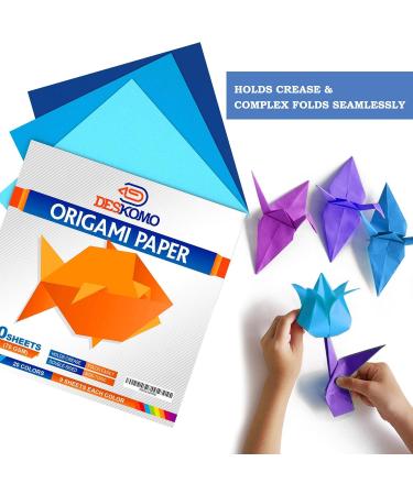 Deskomo Origami Paper for Kids - Double Sided - 180 Sheets - 20 Vibrant Colors - 6x6 Inches - Arts and Crafts - Buy Online on GoSupps.com