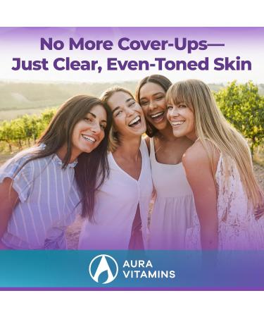 AURA VITAMINS - Vitiligo Capsules 60 Count | 1 Month | Improve Skin Pigmentation Support and Reduce White Spots | Effective Vitiligo Supplement | Natural Solution for White Spots on Skin. (1) - Buy Online on GoSupps.com