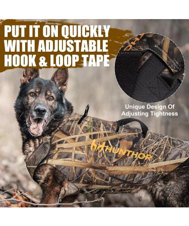 Hunthor 5mm Neoprene Dog Hunting Vest - Adjustable Waterfowl Duck Hunting Camo - X-Large - Buy Online on GoSupps.com