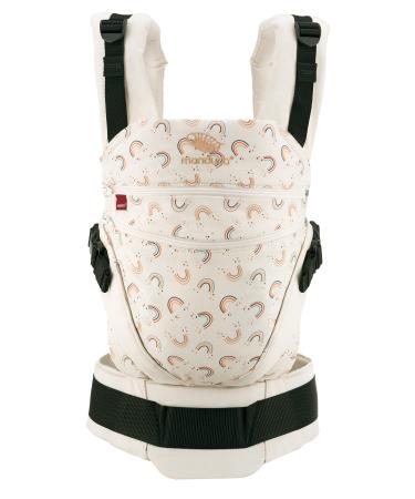 Manduca Babytrage XT-All-in-One baby carrier for newborns from 3.5 kg and toddlers up to 20 kg-ergonomic children's stretcher with an adjustable footbridge-unit size Rainbow Day