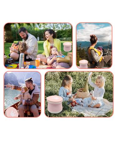 Portable Travel Potty Seat for Kids with Cleaning Bags - Foldable Toddler Potty for Car, Picnics, Camping - Indoor/Outdoor Training Toilet - Baby Pink - Buy Online on GoSupps.com