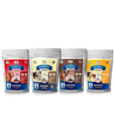 SuperGravy The Ultimate Gravy Four-Pack - Natural Dog Food Gravy Topper - Hydration Broth Food Mix - Human Grade 30 Scoop Bags, 120 Scoop, 01108