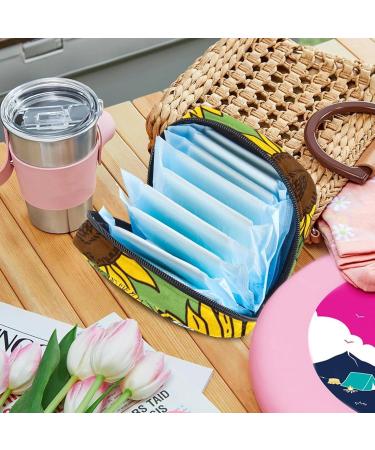 Buy Muooum Retro American Flag Menstrual Polster Bag with Zipper - Stylish Tampon Collect Bag for Women & Girls - Buy Online on GoSupps.com