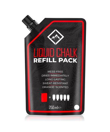 SURVIVOR Liquid Chalk Refill Pack  250ML Liquid Grip for Rock Climbing, Bouldering, Weight Lifting and Gymnastics