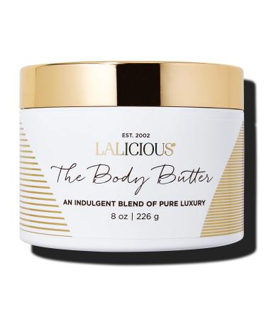 LaLicious The Body Butter - Hydrating Body & Skin Moisturizing Cream with Whipped Shea Butter  Vitamin E  Cucumber Extract & Apricot Oil - No Parabens (8oz)