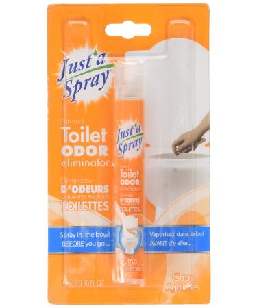 Just a Spray Before You Go Toilet Odor Eliminator Citrus 9 ml - Poop Spray Pocket Toilet Spray Travel Size Personal Freshener.