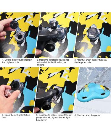 Inflatable Snow Tube Sled - 60 Inch, Super Big Heavy Duty with 6 Handles, Thickening Material 0.8mm - Ideal for 3 Kids/2 Adults - Buy Online on GoSupps.com