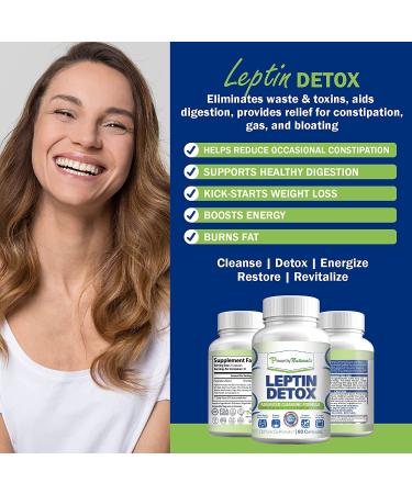 Leptin Detox Cleanse 60 Capsules - Advanced Colon Cleanser Weight-Loss Supplement for Women and Men by Power by Naturals - Buy Online on GoSupps.com