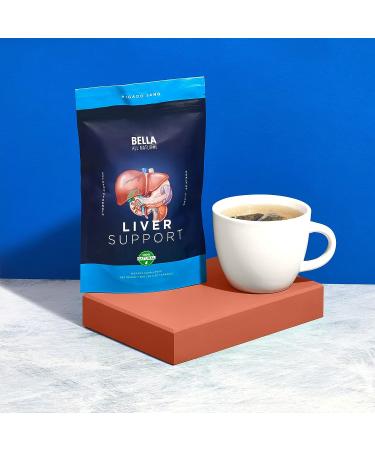 Bella Liver Detox Tea - Natural Liver Cleanse & Repair with Blessed Thistle, Artichoke & Dandelion Root - 30 Bags - Buy Online on GoSupps.com