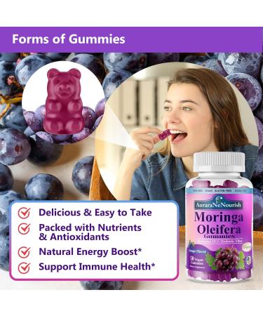 AuraraNeNourish 2 Pack Multi Collagen Peptides Gummies + Moringa Gummies Vegan Non GMO Sugar Free - Buy Online on GoSupps.com