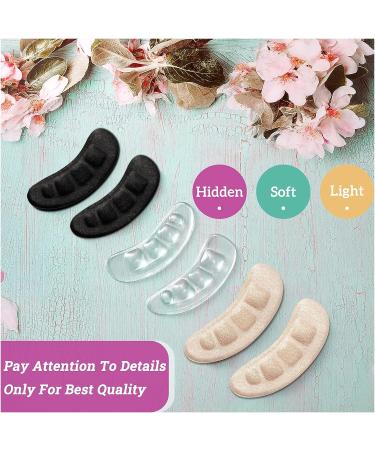 6 Pairs Silicone Ball of Foot Cushions for High Heels - Non-Slip Metatarsal Pads for Women - Pain Relief and Comfort - Black, Light Brown, Transparent - Buy Online on GoSupps.com