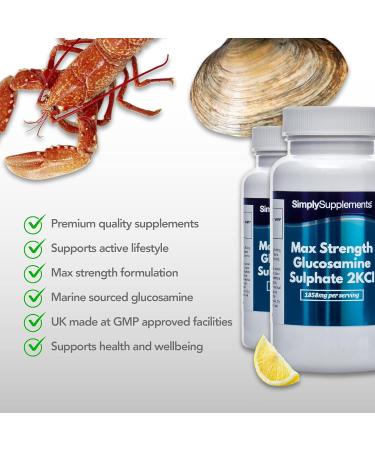 Maximum Strength Glucosamine Sulphate 2KCl | 1858mg Per Serving | 360 Tablets | UK Manufactured - Buy Online on GoSupps.com