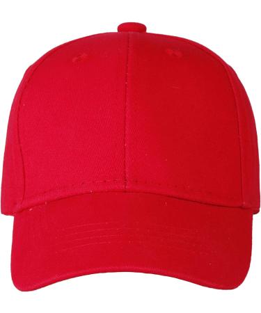 LANGZHEN 100% Cotton Kids Baseball Cap Hat - Adjustable Sun Hat for Boys & Girls (1-2 Years) - Red - Buy Online on GoSupps.com