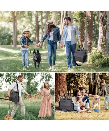 Modokers Airline Approved Pet Travel Bag - Weekend Dog Ice Set & Multifunctional Organizer for Dogs & Cats - Dark Gray - Buy Online on GoSupps.com