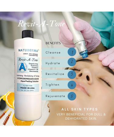 Natuderma Hydrodermabrasion Solution - Aqua Peeling Serum - Set of 3 (16 oz each) - MADE IN USA - Buy Online on GoSupps.com