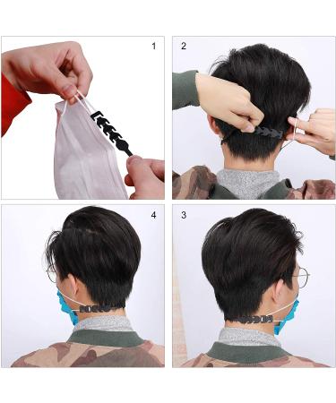 Adjustable Mask Extender Strap | Ear Saver Holder Buckle Protectors (5PCS Black) - MIAODAM - Buy Online on GoSupps.com