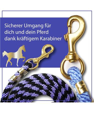 Stylish Lead Rope for Horses Ponies Donkeys & Goats - Blue & Light Blue Tie Rope Options | International Shipping Available - Buy Online on GoSupps.com