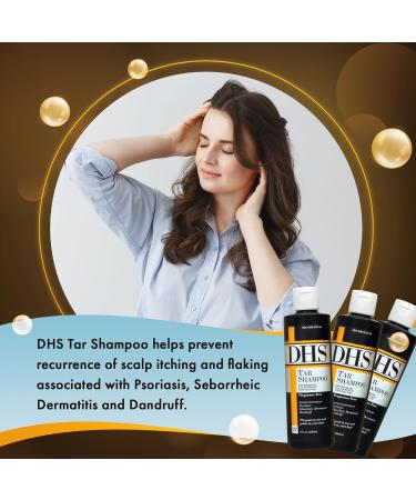 DHS Coal Tar Shampoo - Anti Dandruff Treatment for Men & Women with Psoriasis & Seborrheic Dermatitis - 8 Fl Oz (Pack of 3) - Buy Online on GoSupps.com