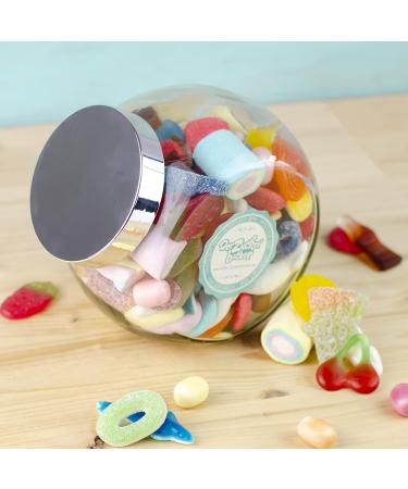 Great Joy Colorful Candy Mix in Pretty Slanted Neck Glass | International Shipping Available - Buy Online on GoSupps.com