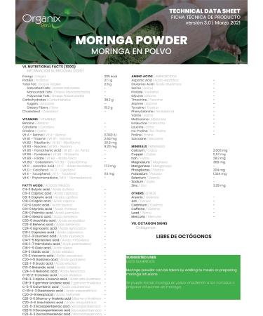 Organic Moringa Powder imported from Peru. USDA certified Organic No preservatives. 200g - Buy Online on GoSupps.com