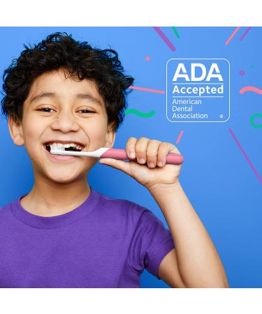 Quip Kids Electric Toothbrush - Sonic with Small Brush Head, Travel Cover, Timer, Soft Bristles, Mirror Mount, Rubber Handle - Pink - Buy Online on GoSupps.com
